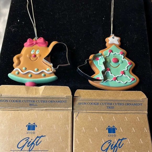 Avon Other - Avon Vtg Cookie Cutter set of 2 Ornaments Bell/ Tree NIB
